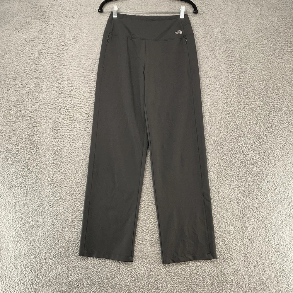 The North Face Yoga Pants Womens Small Gray Hiking Trail Zip Pocket Track